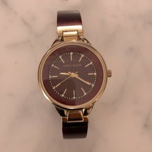 Burgundy Anne Klein watch